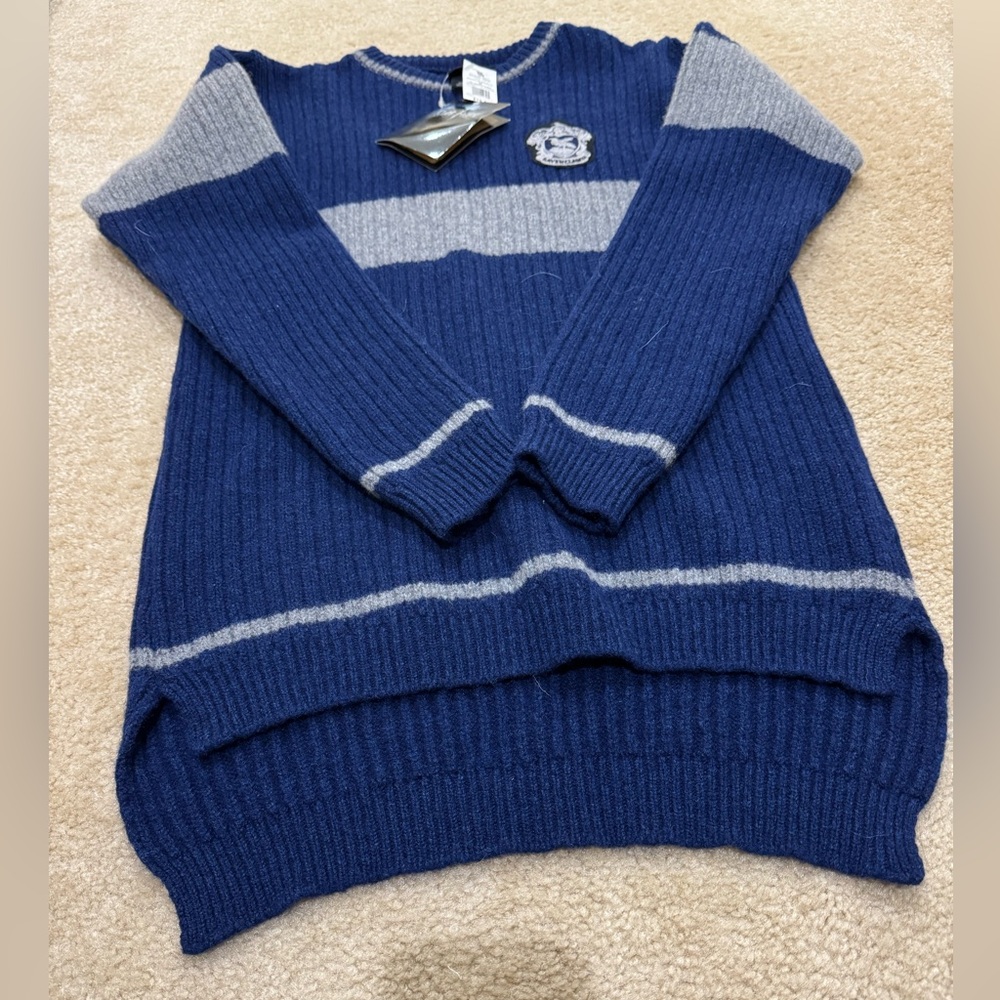 Warner Bros. Harry Potter Navy Sweater. 100% Lambswool - Picture 2 of 7